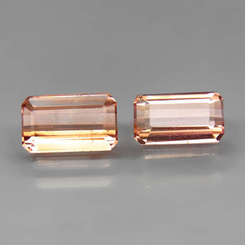 Pink Tourmaline 2Pcs/1.60Ct.Emerald Cut .Beautiful Color! Natural