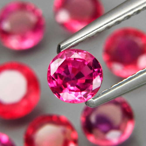 Pink Sapphire Round 4-4.7 mm10Pcs/3.45Ct. Best Color! Natural