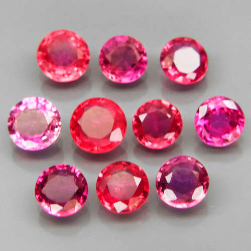 Pink Sapphire Round 4-4.7 mm10Pcs/3.45Ct. Best Color! Natural