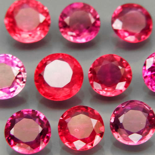 Pink Sapphire Round 4-4.7 mm10Pcs/3.45Ct. Best Color! Natural