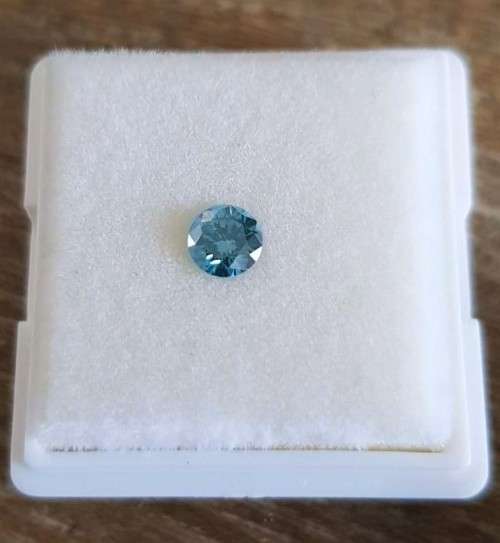 "CERTIFIED" Diamond 0.32Cts  Round Vivid  Blue Loose Natural Diamond