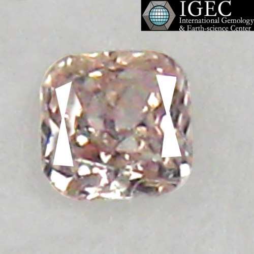 Certified Argyle Mine 0.08Ct VS2 Light Pink Cushion Natural Diamond