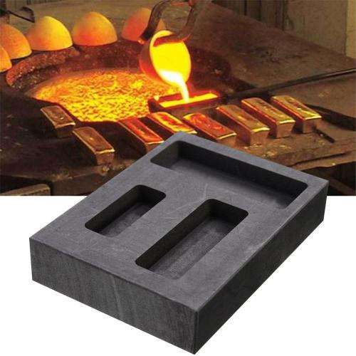 GOLD Crucible Graphite Ingot Bar Combo Melting Metal Bar Molds Melting Ingot Casting