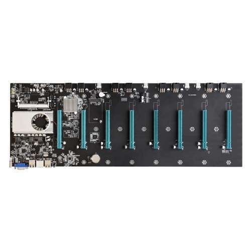 BTC-S37 Mining Machine Motherboard 8 X Graph Card SODIMM DDR3 SATA3.0 Support VGA + HDMI-Comp