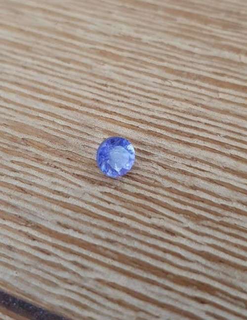 Purplish Blue Tanzanite 0.88cts Round Ravishing Colour Natural