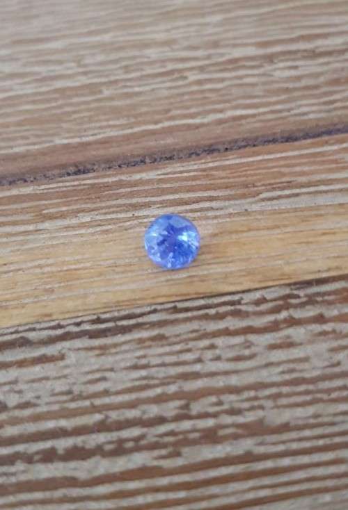 Purplish Blue Tanzanite 0.88cts Round Ravishing Colour Natural