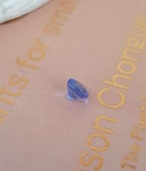 Purplish Blue Tanzanite 0.88cts Round Ravishing Colour Natural