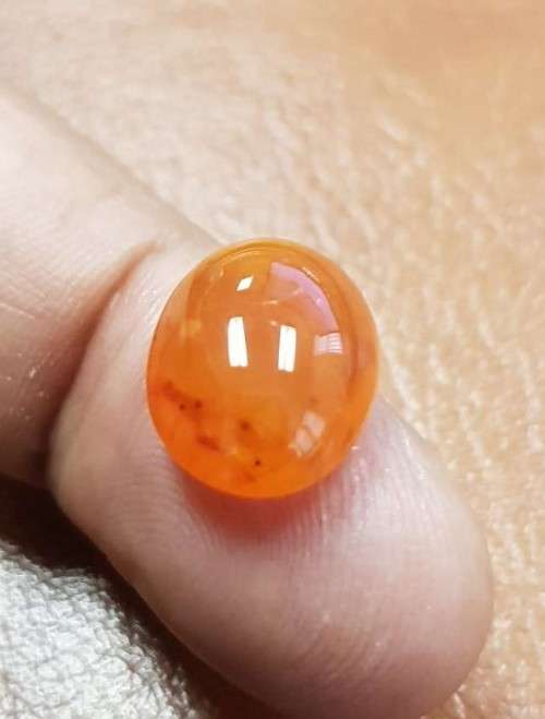 CARNELIAN 10.15cts OVAL CAB A+ QUALITY NATURAL