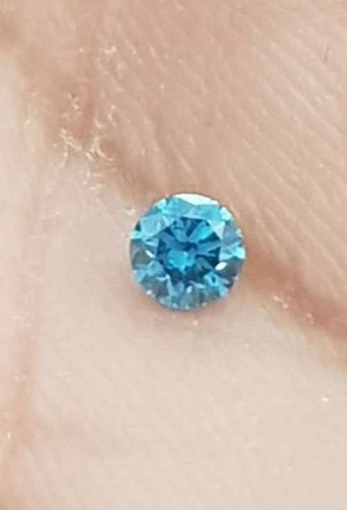 Diamond Round Fancy Blue Color  2.8 MM Loose Natural Diamond