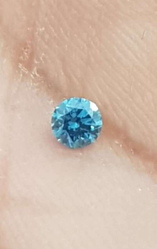 Diamond Round Fancy Blue Color  2.8 MM Loose Natural Diamond