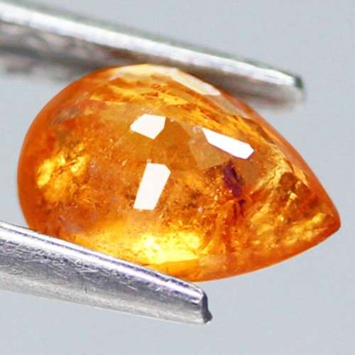 1.34Ct.Spessartite Pear Facet Fanta Orange Unheated Namibia Natural