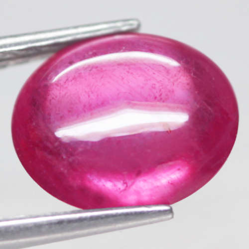4.26Ct. Ruby Oval Cabochon Purplish Red Color Good Sparkling! Madagascar Natural