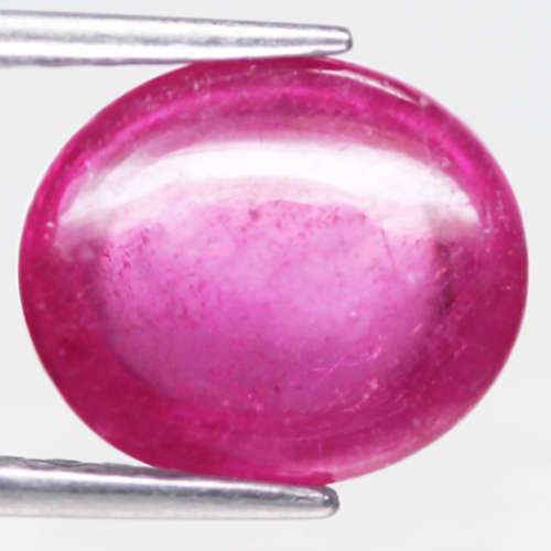 4.26Ct. Ruby Oval Cabochon Purplish Red Color Good Sparkling! Madagascar Natural