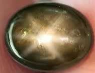 4.98Ct. Sapphire Natural Oval Cabochon Golden Black 6 Rays Amazing