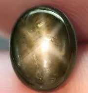 4.98Ct. Sapphire Natural Oval Cabochon Golden Black 6 Rays Amazing