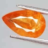 1.48Ct.Spessartite Pear Facet Fanta Orange Unheated Good Quality Namibia