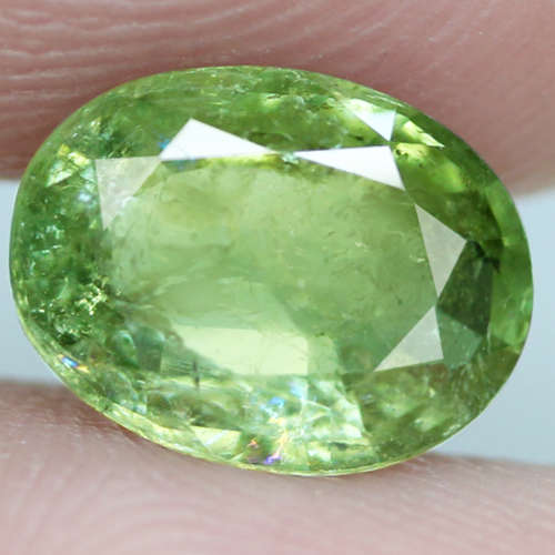 2.18Ct. Tourmaline Natural Oval Facet Bluish Green Good Color