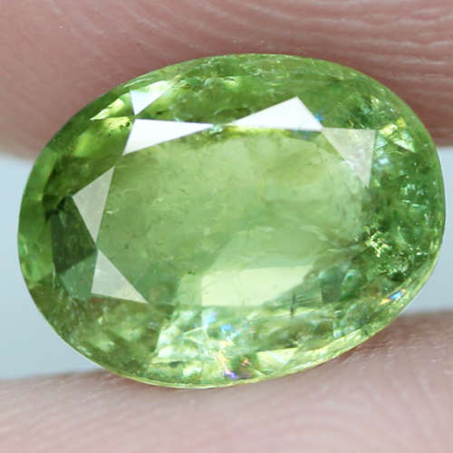 2.18Ct. Tourmaline Natural Oval Facet Bluish Green Good Color