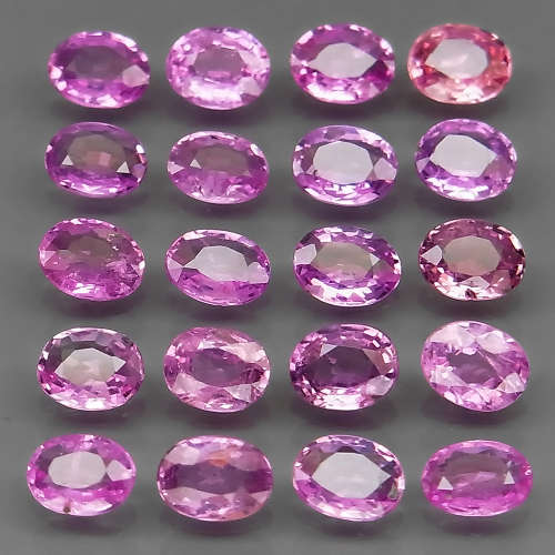 Pink  apphire Oval 4x3 mm.Tanzania 1Pcs/0.21Ct Ravishing Color! UNHEATED