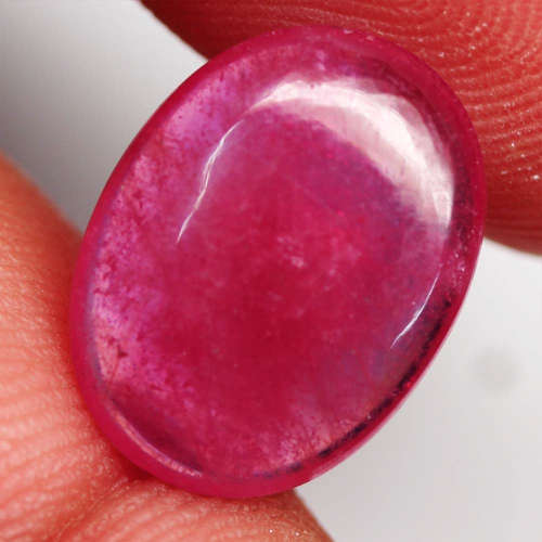 8.23Ct. Ruby Oval Cabochon Pinkish Red Color Good Sparkling! Madagascar