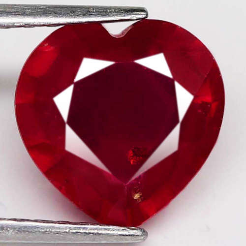 3.69 Ct. Ruby  Heart Facet Top Blood Red Captivating Madagascar