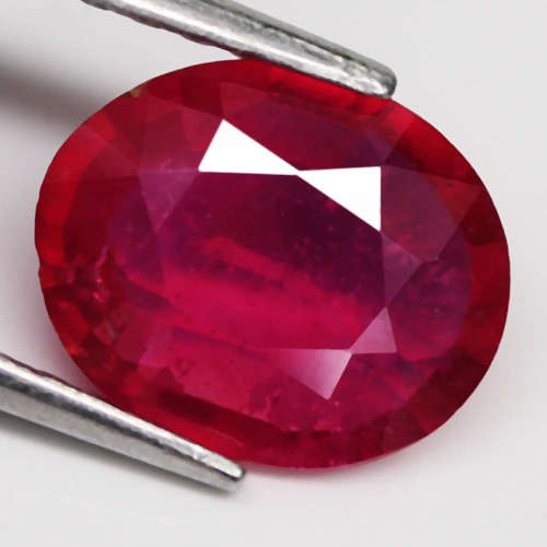 2.19 Ct. Ruby Oval Facet Top Blood Red Natural
