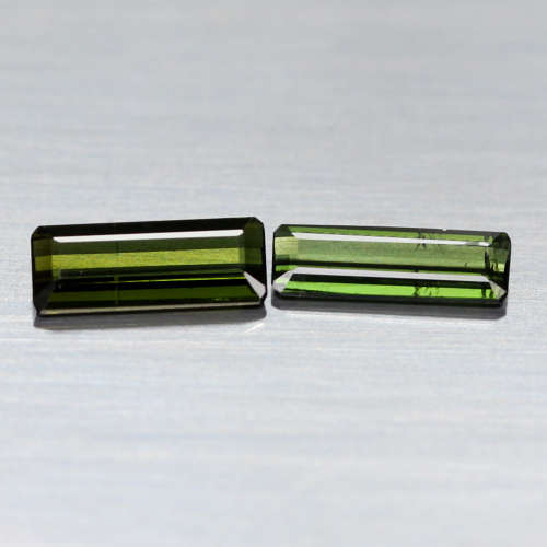 1.58Ct. Tourmaline Natural Square Facet Neon Green Color Magnificent! Nigeria