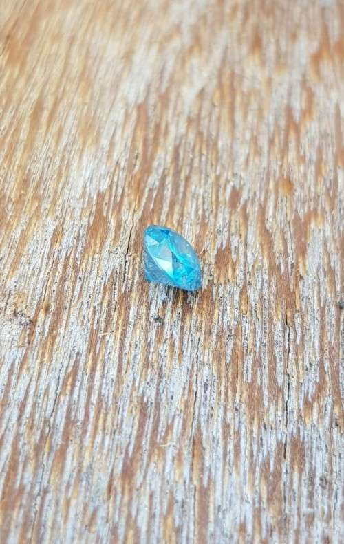 "CERTIFIED" Diamond 0.58Cts  Round Vivid  Blue Loose Natural Diamond