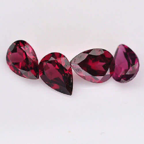 Rhodolite Garnet Pear Cut Loose Gemstone 1 Pcs 3*4 MM 0.18 CT