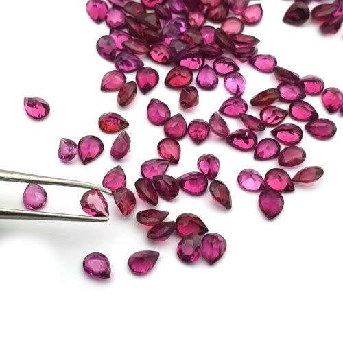 Rhodolite Garnet Pear Cut Loose Gemstone 1 Pcs 3*4 MM 0.18 CT