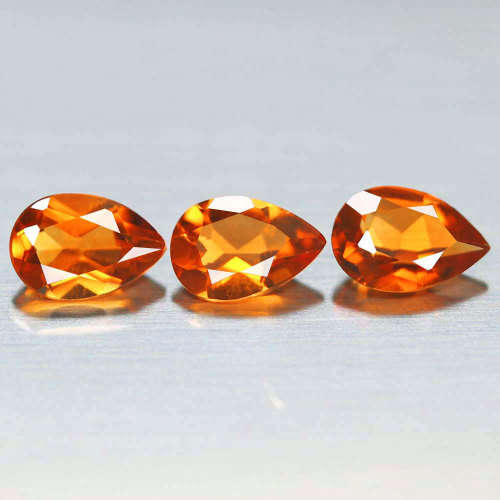 1.06Ct. Spessartine Garnet Pear Golden Orange Dazzling Untreated Natural