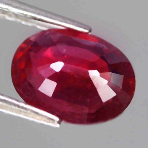 1.23Ct. Ruby Oval Facet Red Sparkling & Good Color! Heated Natural