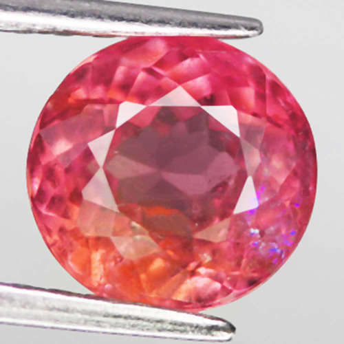 2.23Ct.  Tourmaline Round Orange Pink Ravishing Untreated Natural