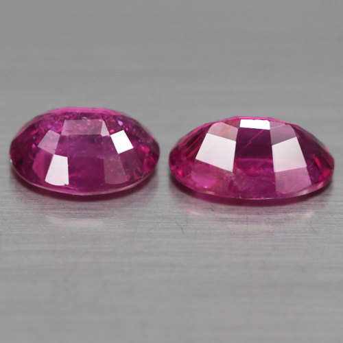 1.99Ct.   Rubellite Tourmaline Oval **Top Hot Pink**PAIR Untreated Natural