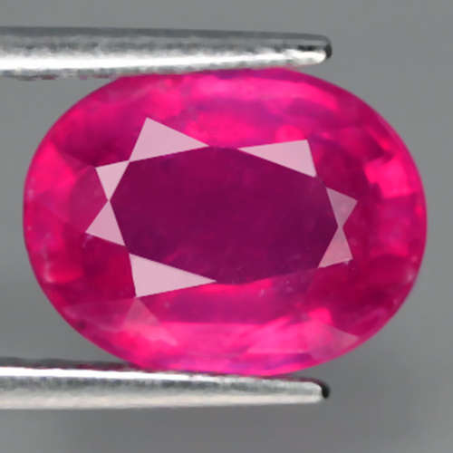 2.60Ct. Ruby Oval Facet Red Sparkling & Good Color! Heated Natural