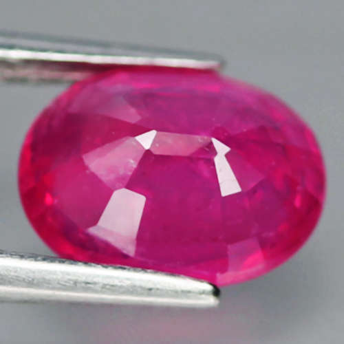 2.60Ct. Ruby Oval Facet Red Sparkling & Good Color! Heated Natural