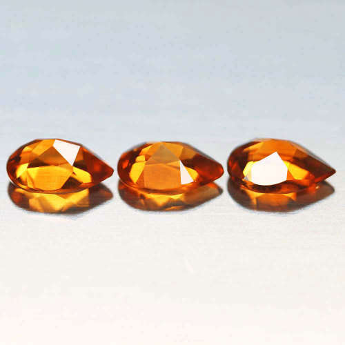 1.09Ct. Spessartine Garnet Pear Golden Orange Dazzling Untreated Natural