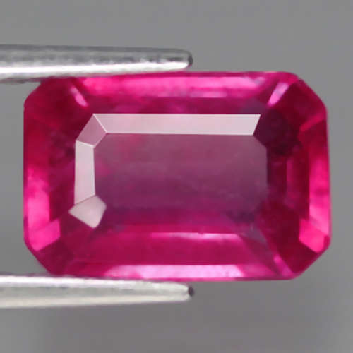 3.83Ct. Ruby Top Red Emerald Cut SPARKLING Heated Natural