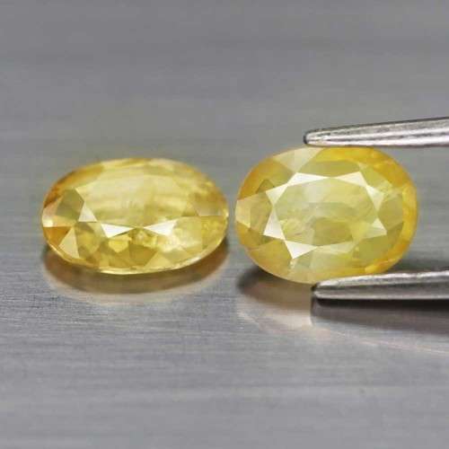 1.18Ct. Oval Yellow Sapphire Australia **Pair** Natural