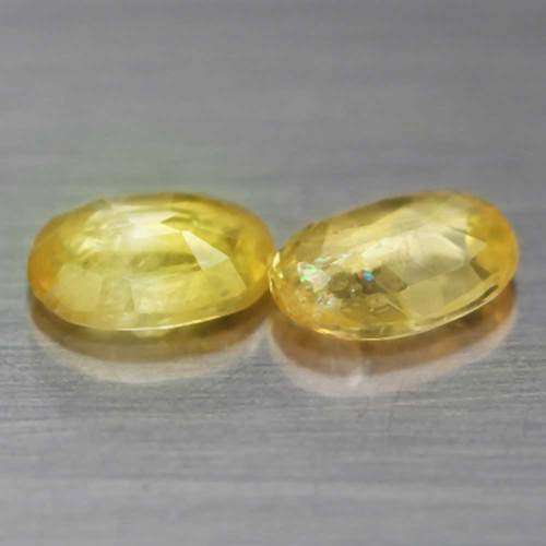 1.18Ct. Oval Yellow Sapphire Australia **Pair** Natural