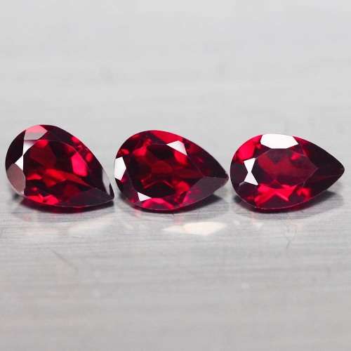 1.61Ct. Spessartine Pear Red Garnet  Sparkling Untreated Natural