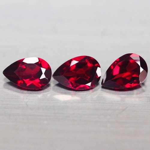 1.61Ct. Spessartine Pear Red Garnet  Sparkling Untreated Natural