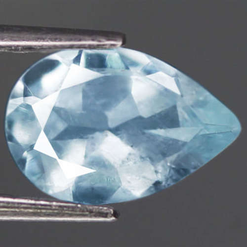 1.03Ct.  Aquamarine Pear Ocean Blue SHIMMERING Untreated Natural