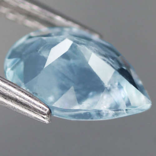 1.03Ct.  Aquamarine Pear Ocean Blue SHIMMERING Untreated Natural