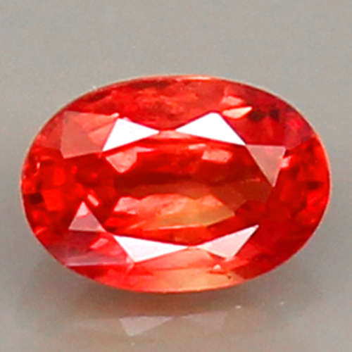 0.68ct.SAPPHIRE ORANGE OVAL SHAPE SONGEA TOP LUSTER