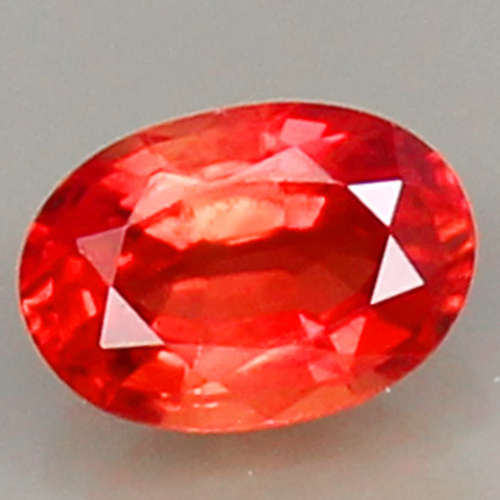 0.68ct.SAPPHIRE ORANGE OVAL SHAPE SONGEA TOP LUSTER