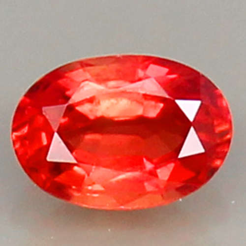 0.68ct.SAPPHIRE ORANGE OVAL SHAPE SONGEA TOP LUSTER