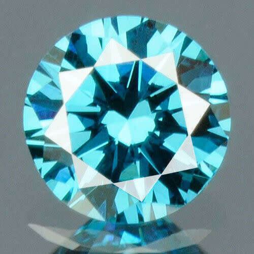 0.17 cts. CERTIFIED  Diamond Round Cut VS1 Royal Blue Natural