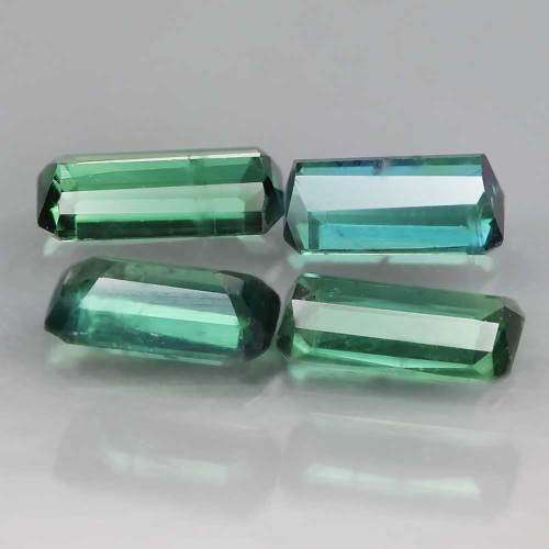 2.84Ct.  Tourmaline Emerald Cut Green & Blue Untreated Natural Nigeria