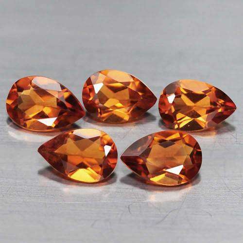 1.88Ct. Spessartine Garnet Pear Golden Orange Dazzling Untreated Natural